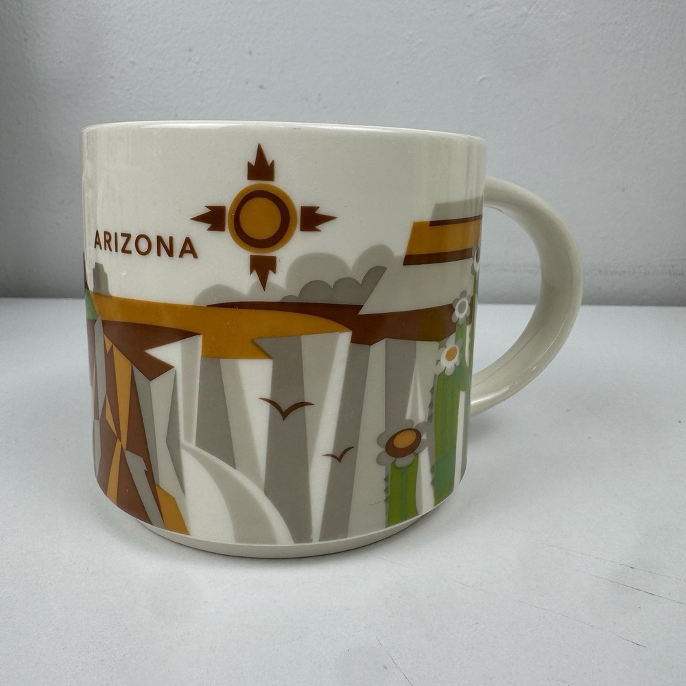 2014 Starbucks You Are Here Collection Arizona 14oz Ceramic Mug Cup
